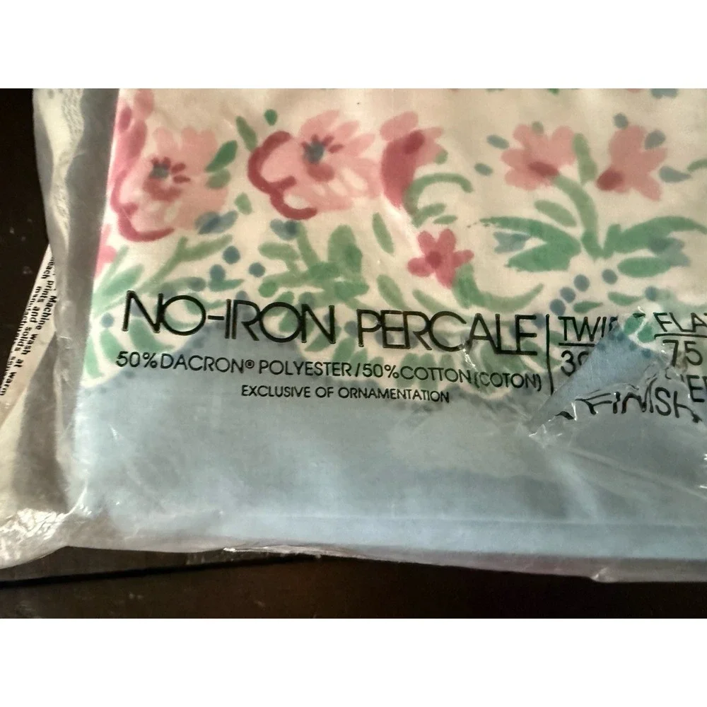 Vintage Martex Full Flat Sheet‎ Garden Provencal 39